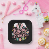 Happy Oaster Redewendungen Egg Bunny Pappteller (Party)