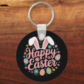 Happy Oaster Redewendungen Egg Bunny Schlüsselanhänger (Vorderseite)
