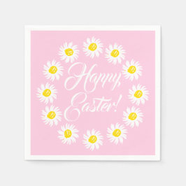 Happy Oaster rosa Drehbuch niedlich zärtlich fröhl Serviette