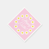 Happy Oaster rosa Drehbuch niedlich zärtlich fröhl Serviette (Ecke)