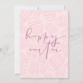 Happy Oaster | Rosa Ostereier Feiertagskarte (Vorderseite)