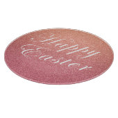 Happy Oaster Rose Gold Pink Sparkle Glitzer Style Schneidebrett (Ecke)