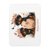 Happy Oaster Rottweiler Hunde Magnet (Vertikal)