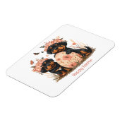 Happy Oaster Rottweiler Hunde Magnet (Linke Seite)