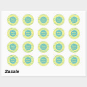 Happy Oaster Round Stickers (Pastellgelb & Aqua) (Blatt)