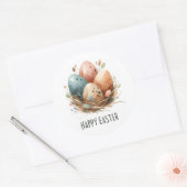 Happy Oaster Runder Aufkleber (Umschlag)