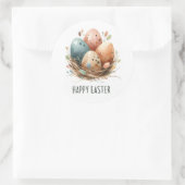 Happy Oaster Runder Aufkleber (Tasche)