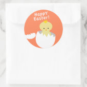 Happy Oaster Runder Aufkleber (Tasche)