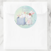 Happy Oaster Runder Aufkleber (Tasche)