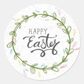 Happy Oaster Runder Aufkleber (Vorderseite)