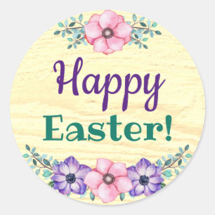 Happy Oaster Runder Aufkleber