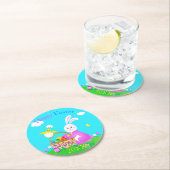 Happy Oaster Runder Pappuntersetzer (Vor Ort)