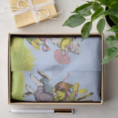 Happy Oaster Running Pastel Rabbits Seidenpapier (Geschenk)