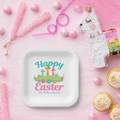 Happy Oaster Schöne Blumenkreuze Maßgeschneidertes Pappteller (Party)