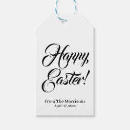 Happy Oaster Schwarz-weißes, benutzerdefiniertes S Geschenkanhänger