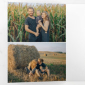 Happy Oaster Script Multi-Foto Dreifach Gefaltete Urlaubskarte (Innen Erste Seite)