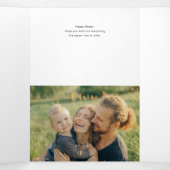 Happy Oaster Script Multi-Foto Dreifach Gefaltete Urlaubskarte (Innenseite Mitte)