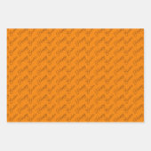 Happy Oaster Script Orange und Brown Geschenkpapier Set (Vorderseite 2)