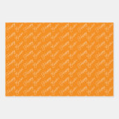 Happy Oaster Script Orange und White Geschenkpapier Set (Vorderseite 2)