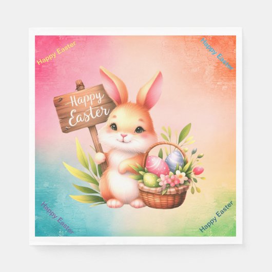 Happy Oaster Serviette (Vorderseite)