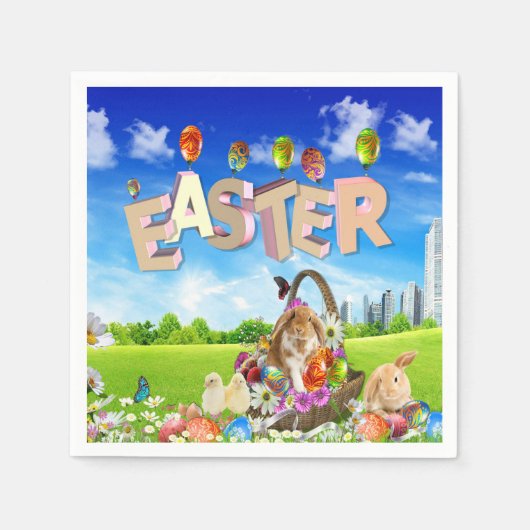 Happy Oaster Serviette (Vorderseite)