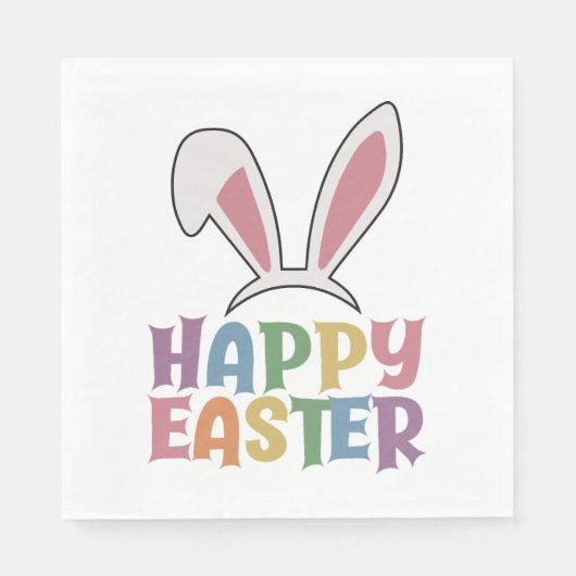 Happy Oaster Serviette (Vorderseite)
