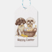 Happy Oaster Shih Tzu Hogs Geschenkanhänger (Vorderseite)