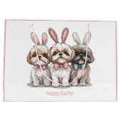 Happy Oaster Shih Tzu Hogs Große Geschenktüte (Rückseite)