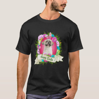 Happy Oaster Shih Tzu Tragen Bunny Oar Eggs Cool T-Shirt