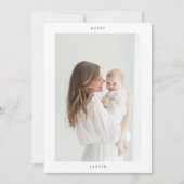 Happy Oaster Simple Foto | Personalisiert Ostern Einladung (Vorderseite)