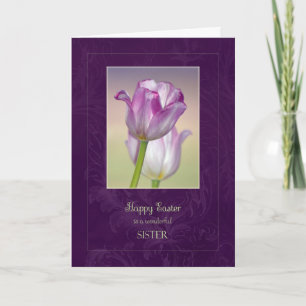 Happy Oaster Sister Card / Ostertulpen Feiertagskarte