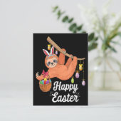 Happy Oaster Sloth Flat Postkarte (Stehend Vorderseite)