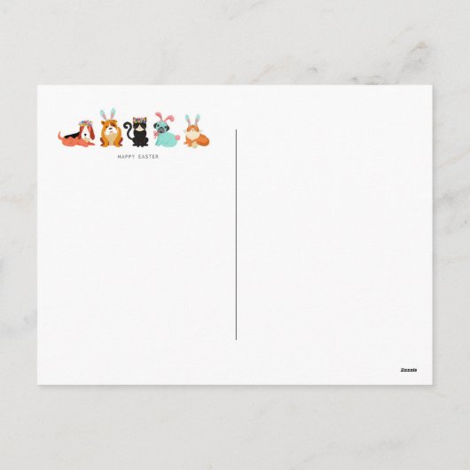 Happy Oaster Sloth und Lama Postkarte (Rückseite)