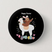 Happy Oaster Sloth und Lama-Taste Button (Vorderseite)