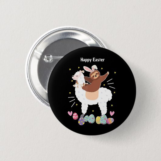 Happy Oaster Sloth und Lama-Taste Button (Vorne & Hinten)
