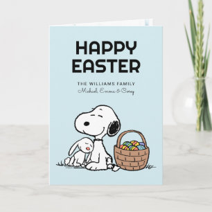 Happy Oaster   Snoopy & The Ostersonne Feiertagskarte