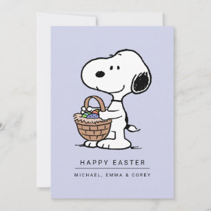 Happy Oaster   Snoopy & The Ostersonne Feiertagskarte