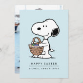 Happy Oaster | Snoopy & The Ostersonne Feiertagskarte (Vorne/Hinten)