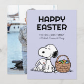Happy Oaster | Snoopy & The Ostersonne Feiertagskarte (Vorne/Hinten)
