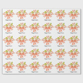 "Happy Oaster" Sonnige Ohren und rosa Bugmuster Geschenkpapier (Flach)