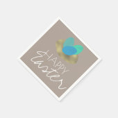 Happy Oaster Speckled Oaster Egg Gold Nest Serviette (Ecke)