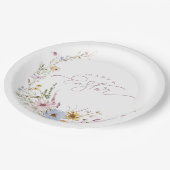 Happy Oaster Spring Blume Wreath Pappteller (Schrägansicht)