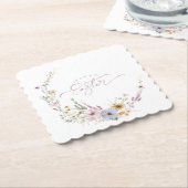 Happy Oaster Spring Blume Wreath Untersetzer (angewinkelt)