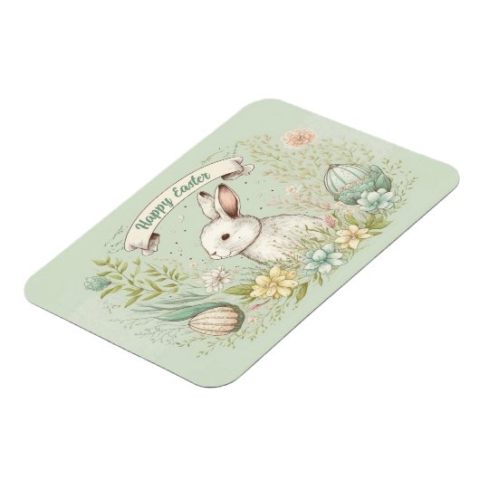 Happy Oaster Spring Blumenbild Magnet (Linke Seite)