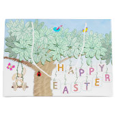Happy Oaster Spring Celebration Garden Party Große Geschenktüte (Vorderseite)