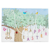 Happy Oaster Spring Celebration Garden Party Große Geschenktüte (Rückseite)