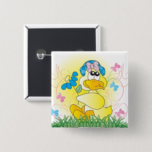 Happy Oaster Spring Time Enck Button (Vorne & Hinten)