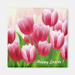 Happy Oaster Spring Tulips Ostermagnete Magnet
