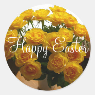 Happy Oaster Sticker Gelbe Rose