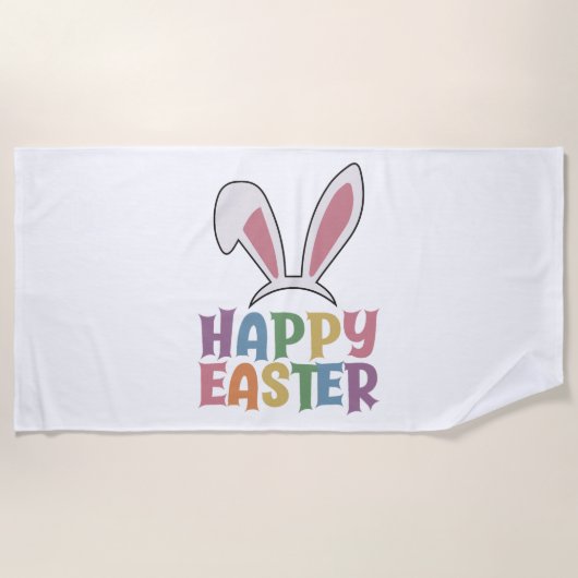 Happy Oaster Strandtuch (Vorderseite)